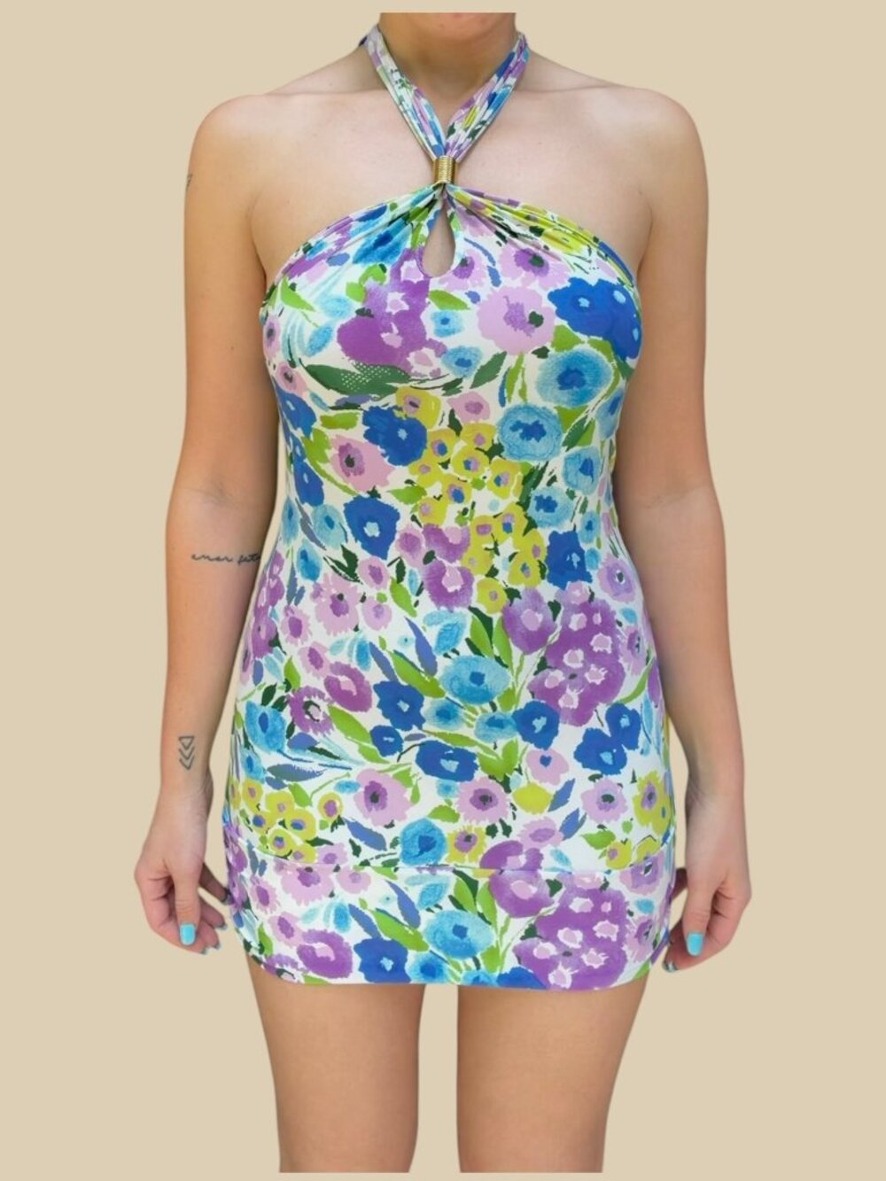 Express Y2K Boho Chic Halter Neck Top